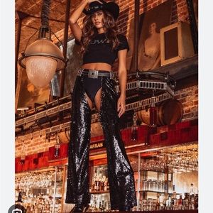 12th Tribe sequin Chaps